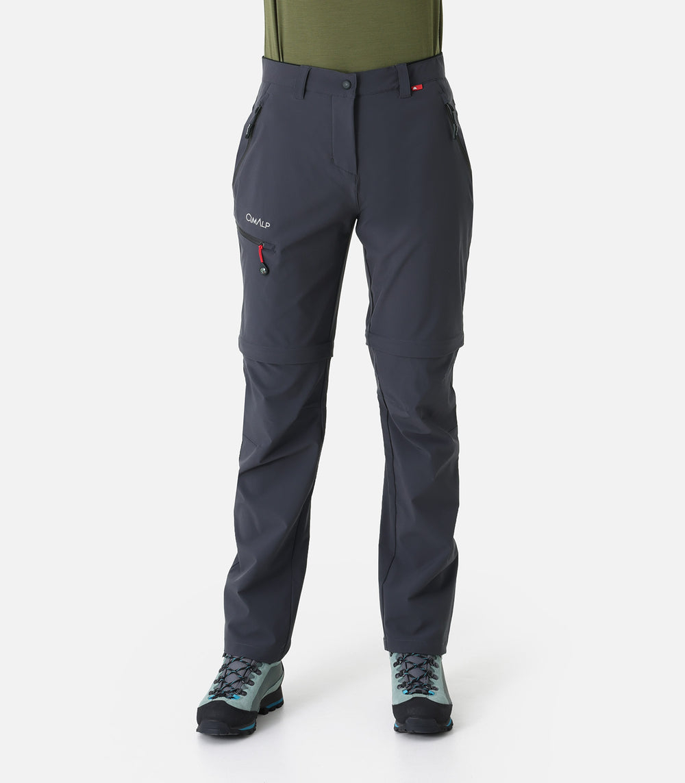 Pantalons / shorts de randonnée 2 en 1 transformables Femme CLARET F