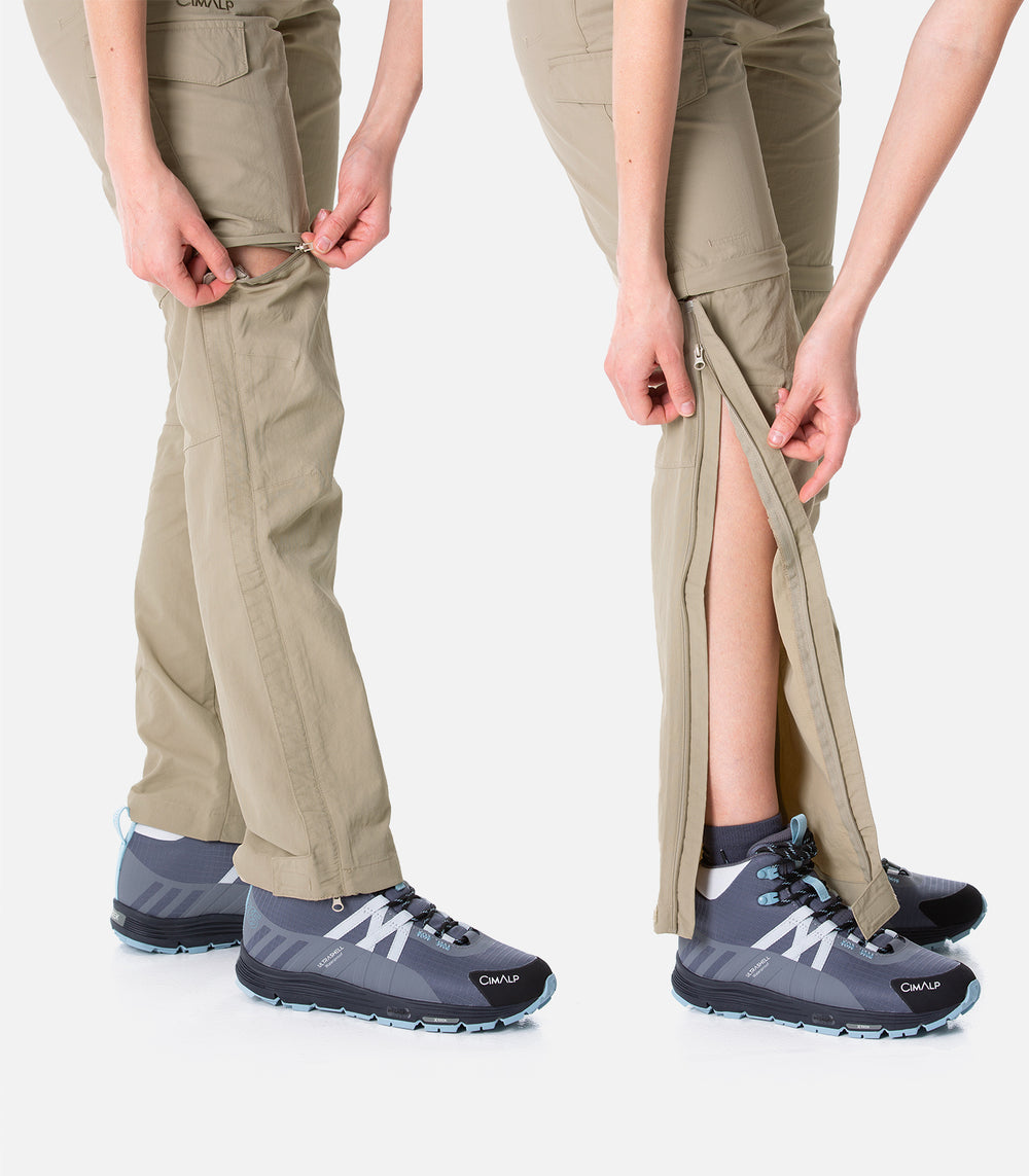 Pantalons / shorts de randonnée 2 en 1 transformables Femme JOHANNESBOURG COURT 3 F