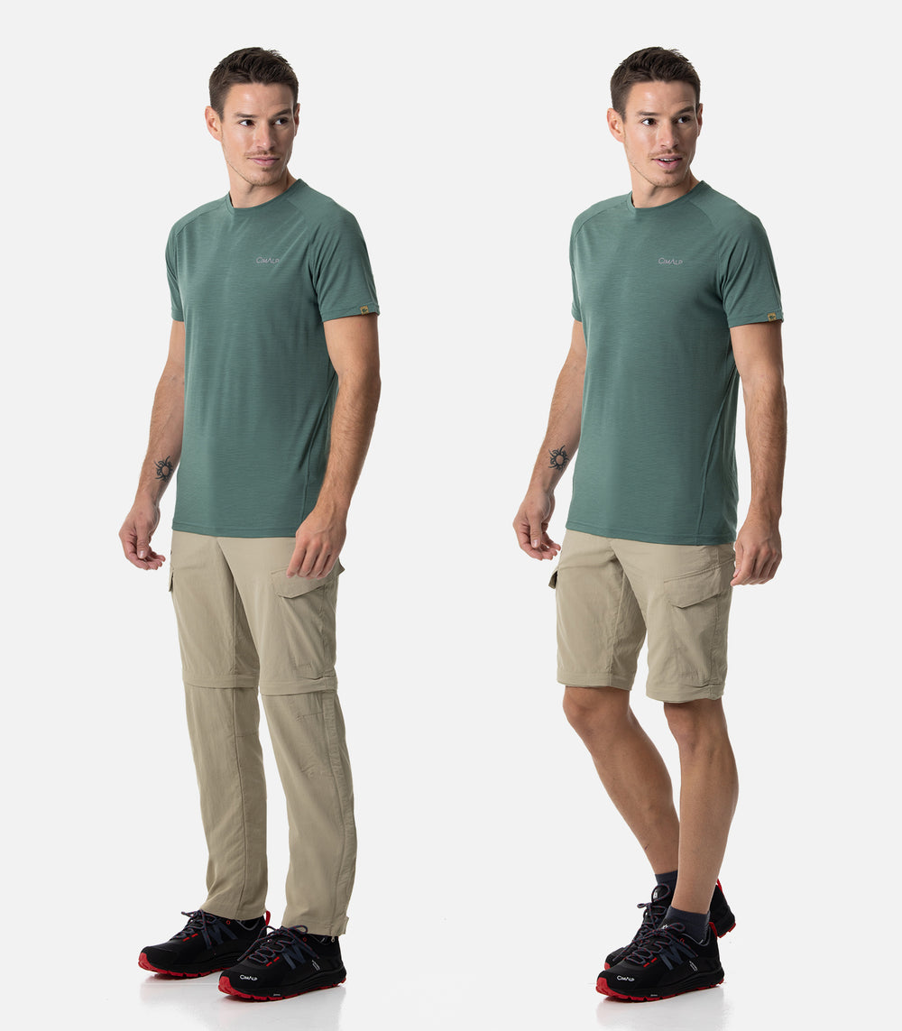 Pantalons / shorts de randonnée 2 en 1 transformables Homme KATMANDOU COURT 3 H